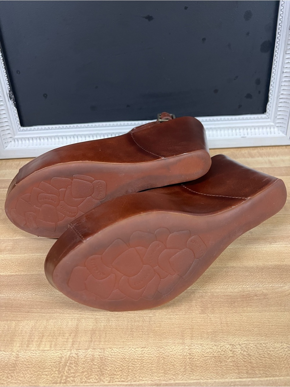 Kork-Ease Brown Leather Platform Wedge sandal - Picture 6 of 8